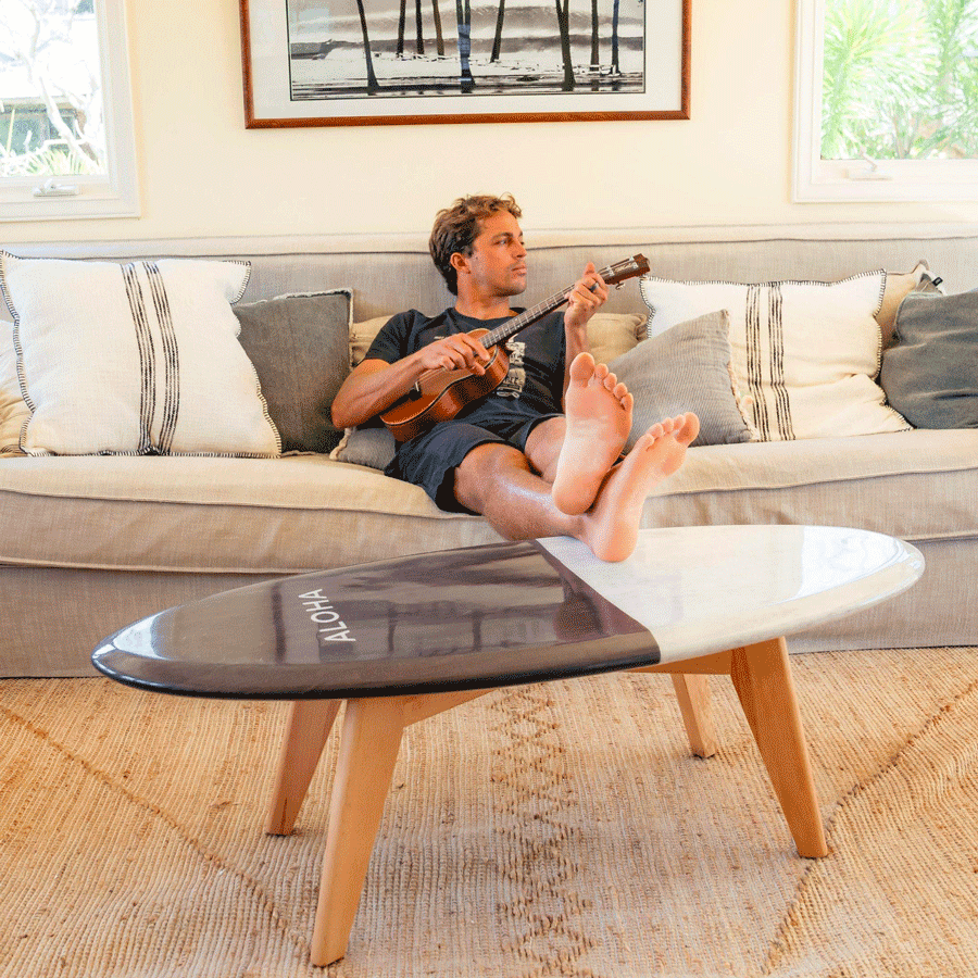salty home kai lenny edition aloha surfboard table