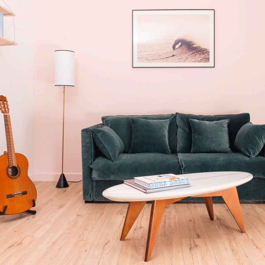 the one surfboard coffee table salty home